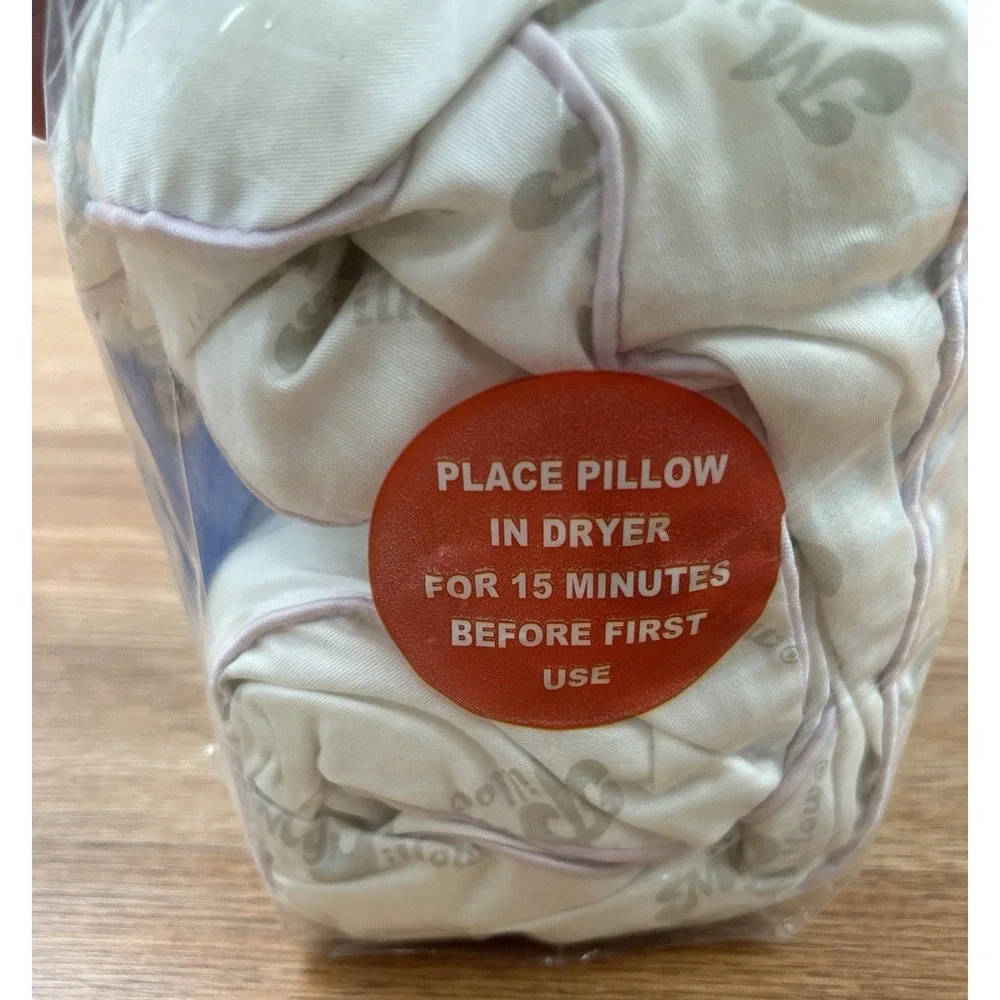 MyPillow Giza Pillow Size S/Q Standard/Queen, Lavender Piping- Extra Firm NEW